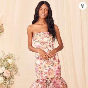 Floral Strapless Dress